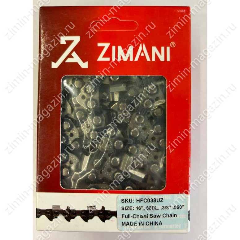 Цепь ZimAni 16''; 3/8 ; 1.6; 60 зв.
