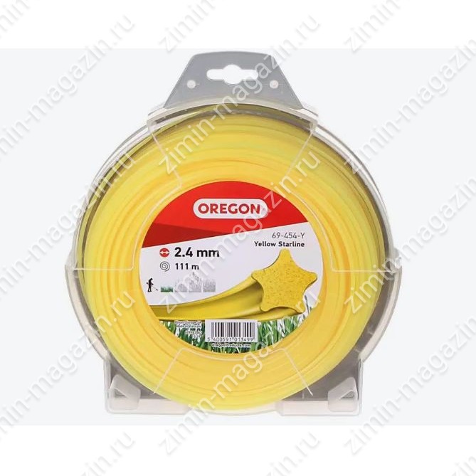 Леска Oregon Yellow Starline 69-454-Y (звезда) нейлоновая желтая 2,4мм х 111м (блистер)