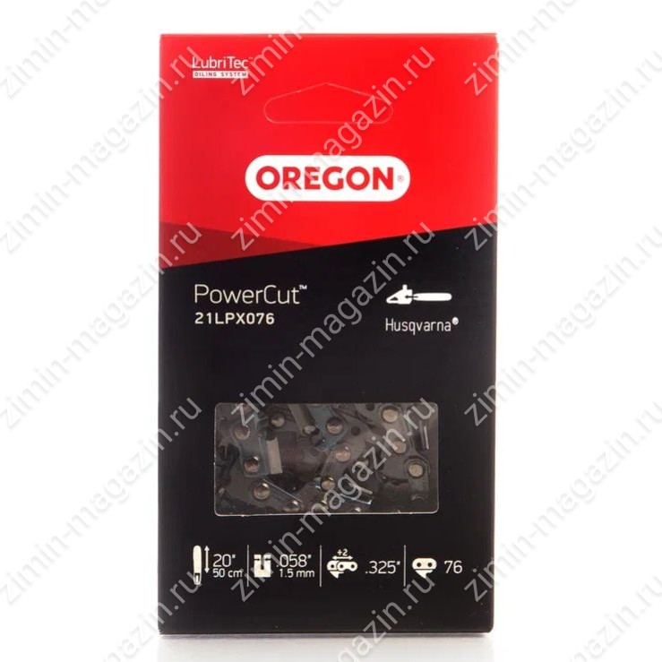 Цепь пильная Oregon 21LPX076E, Super Chisel, шаг 0,325", толщина 1,5 мм, 76 звеньев, аналог Husqvarn