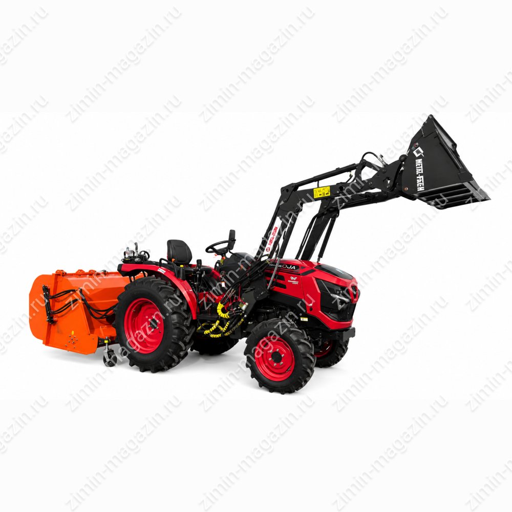 Минитрактор Mahindra OJA 3136 + Цеповая косилка Zimani FOX 120см + Фронтальный ковш-погрузчик  - фото 1