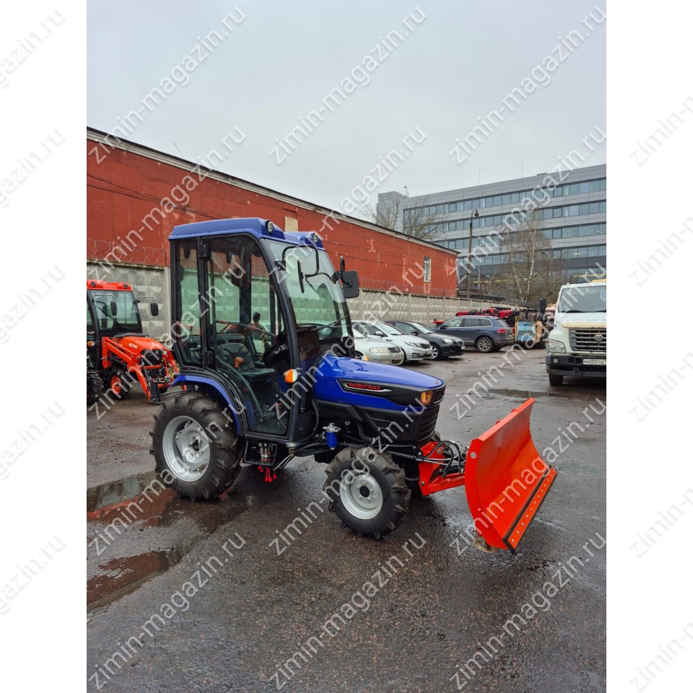 Снегоуборочный минитрактор Farmtrac 35 с кабиной и отвалом