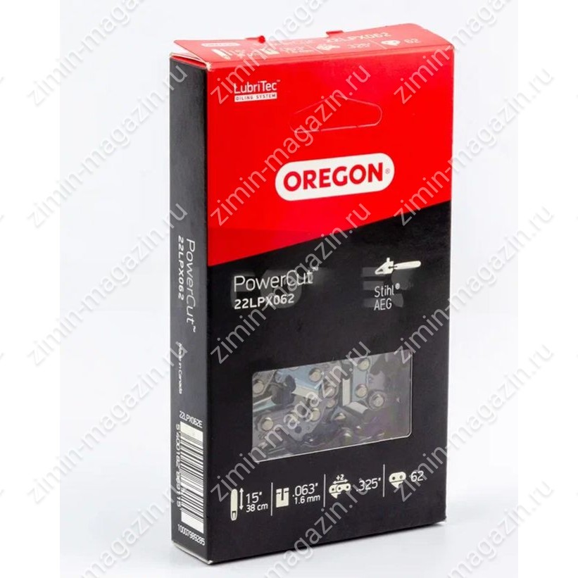 Цепь пильная Oregon 22LPX062E, Super Chisel, шаг 0,325", толщина 1,6 мм, 62 звена