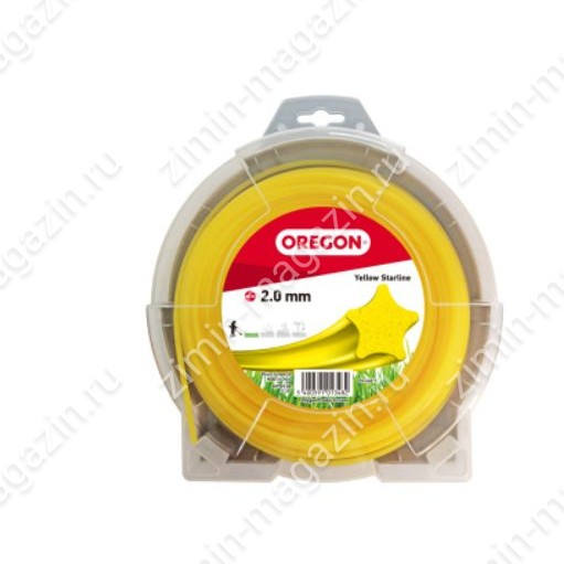 Леска Oregon Yellow Starline 69-448-Y (звезда) нейлоновая желтая 2,0мм х 155м (блистер)