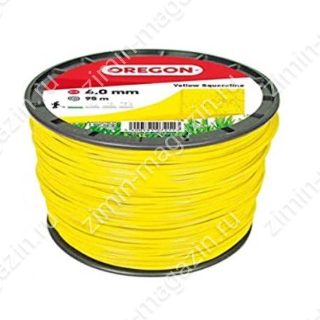 Леска Oregon Yellow Squareline 69-479-Y (квадрат) нейлоновая желтая 4,0мм х 95м.