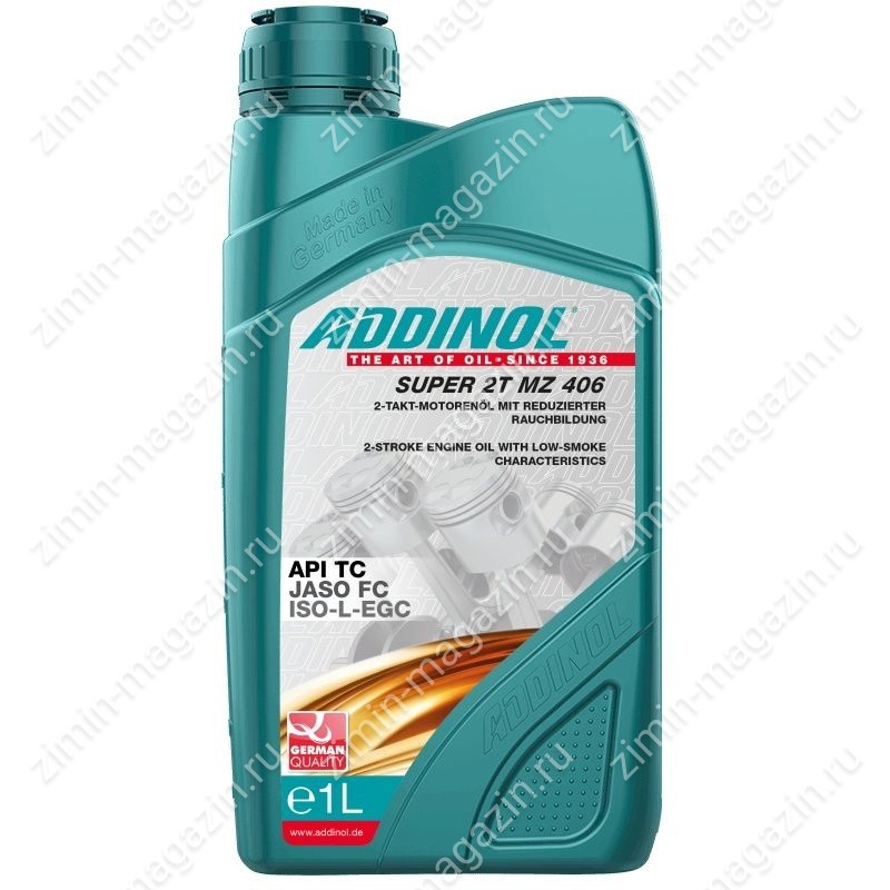 Масло моторное для 2х тактных двигателей п/синт. ADDINOL Super 2T MZ 406 1л. API TC, JASO FC