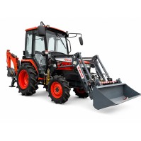 Минитрактор Kubota L3408 с погрузчиком, экскаватором и кабиной
