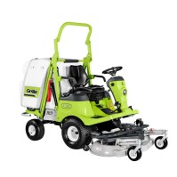 Садовый райдер GRILLO FD 450 c фронтальной декой и встроенным травосборником