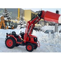 Снегоуборочный минитрактор Kubota  A211N с отвалом на погрузчик + ковш