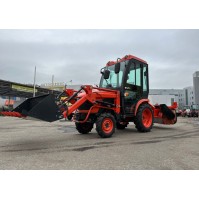 Снегоуборочный минитрактор Kubota B2741S с погрузчиком и щеткой механической ZimAni