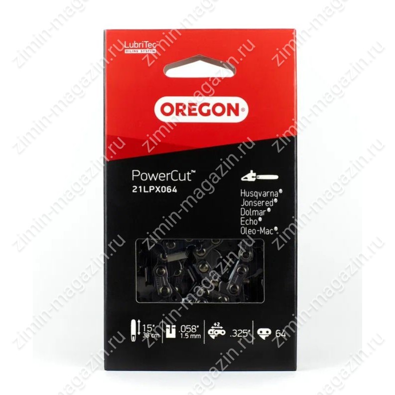 Цепь пильная Oregon 21LPX064E, Super Chisel, шаг 0,325", толщина 1,5 мм, 64 звена Аналог Stihl 25RS