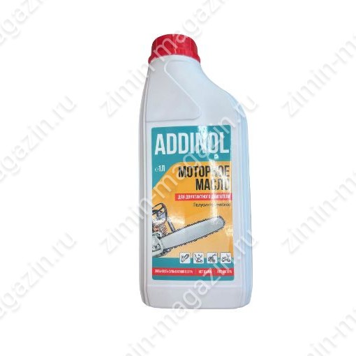 Масло 2х тактное для бензопил и садовой техники Addinol, 1л